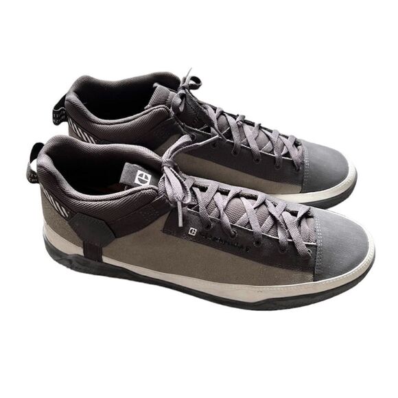 Black Caterpillar Code Hex Utility Unisex Leather Shoe Sneakers Grey P110508 - Picture 1 of 12